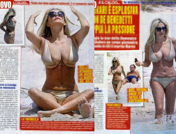 Paola Ferrari bikini hot copertina