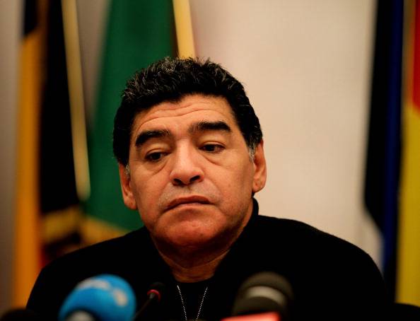 Diego Maradona Holds a Press Conference In Rome