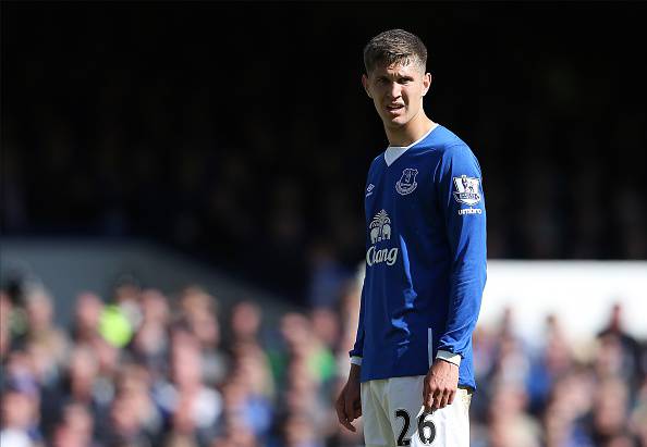 LIVERPOOL, ENGLAND - MAY 24: John Stones of Everton looks on during the Barclays Premier League match between Everton and Tottenham Hotspur at Goodison Park on May 24, 2015 in Liverpool, England. (Photo by Chris Brunskill/Getty Images)