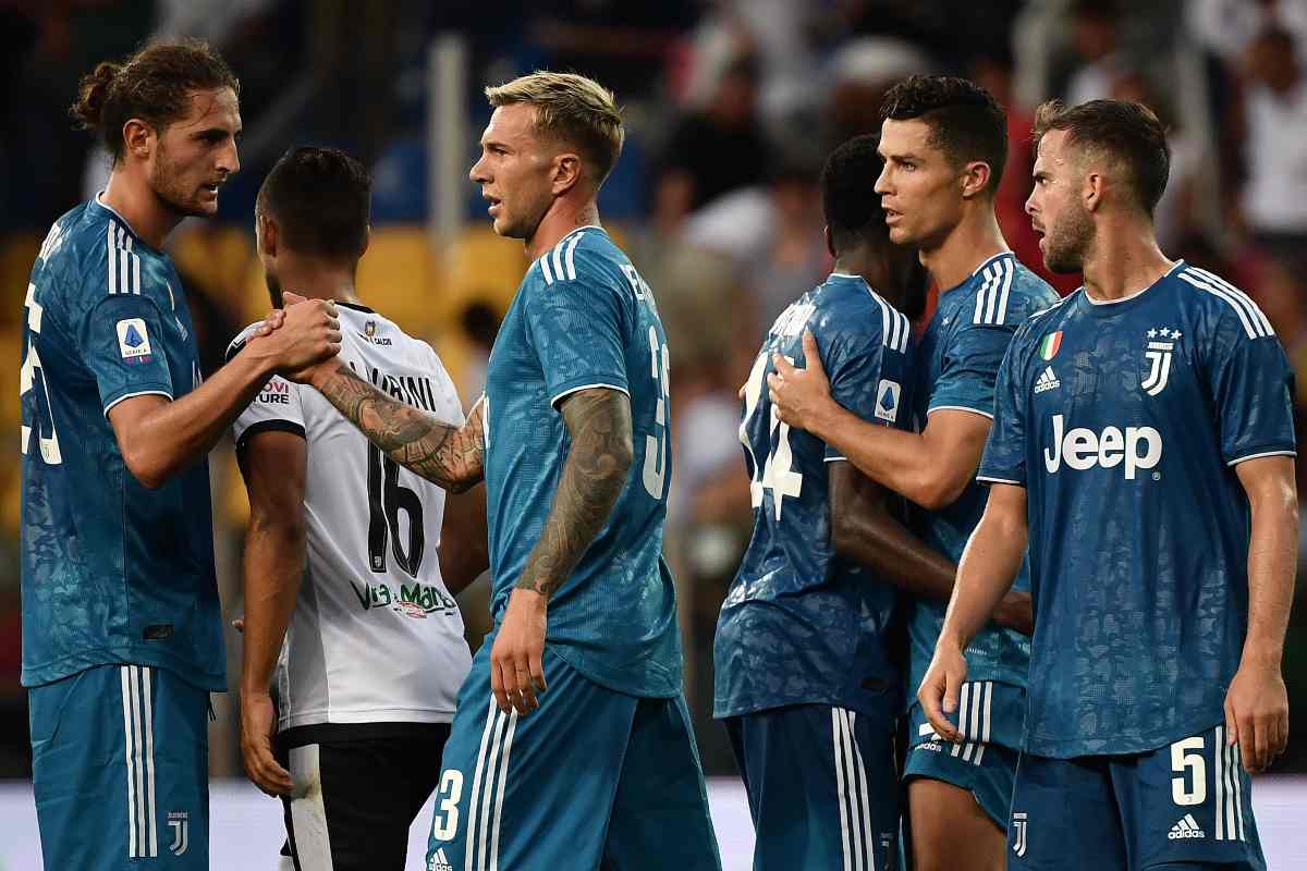 Juventus Esultanza Rabiot Bernardeschi Ronaldo Pjanic Matuidi
