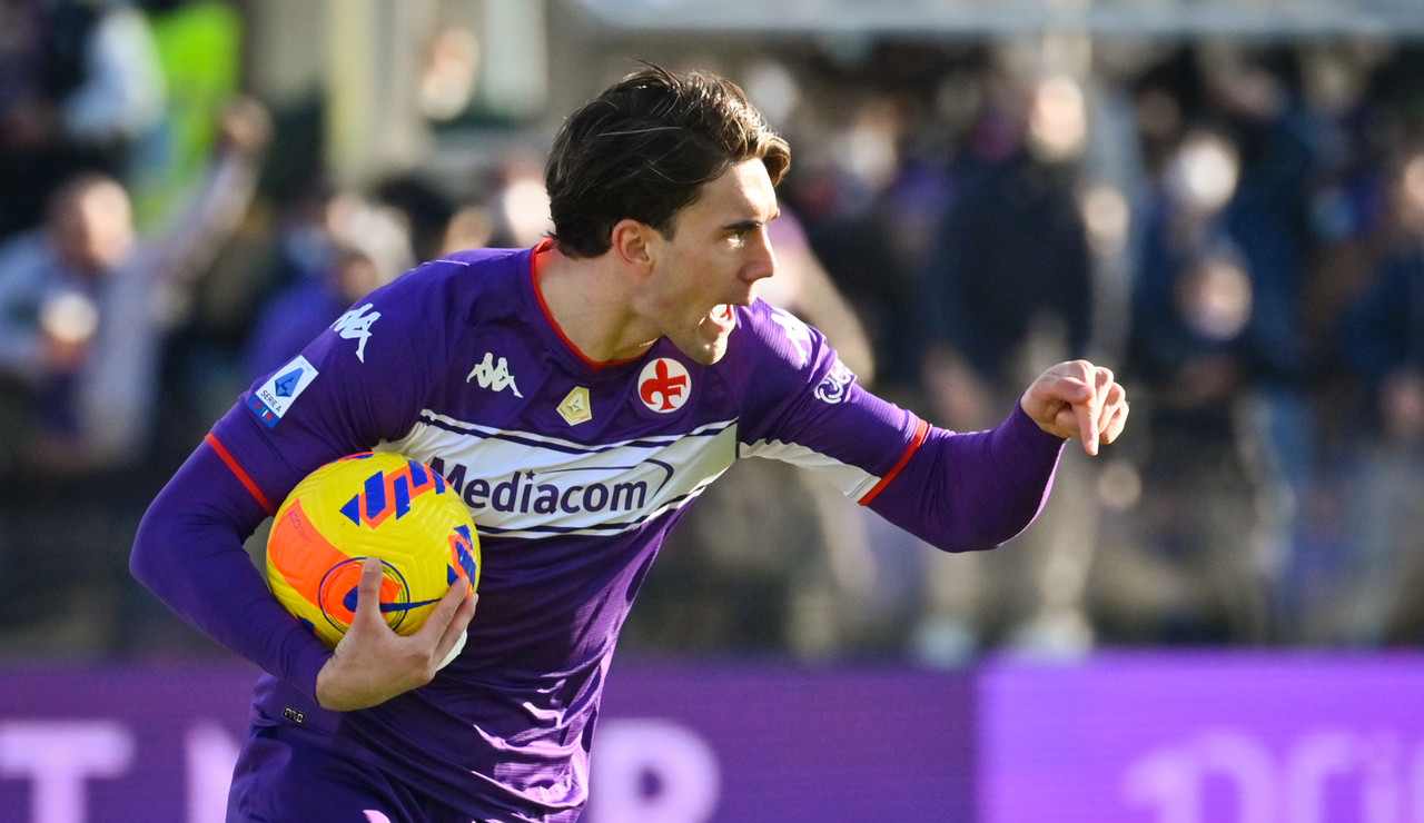 Dusan Vlahovic esultanza