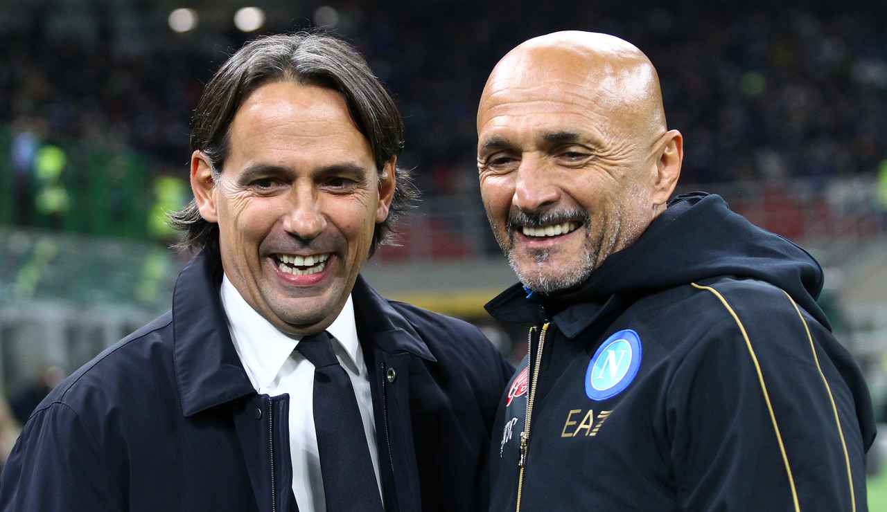 Simone Inzaghi e Luciano Spalletti sorridenti