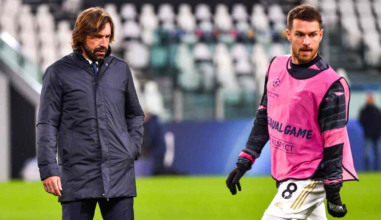 Andrea Pirlo e Aaron Ramsey Juventus
