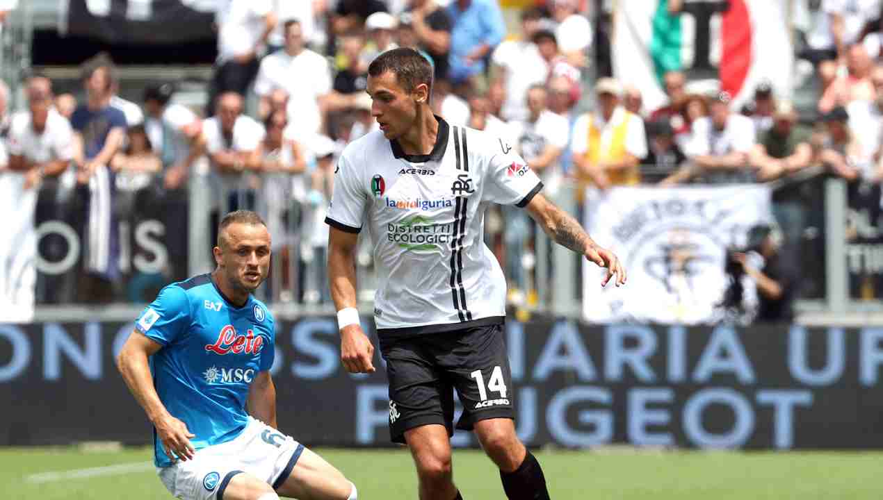 Jakub Kiwior. obiettivo di Juve e Milan,contro il Napoli