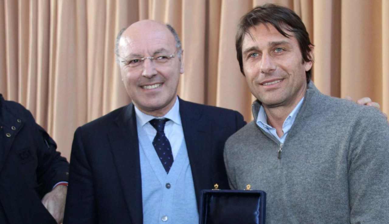 Giuseppe Marotta e Antonio Conte sorridenti