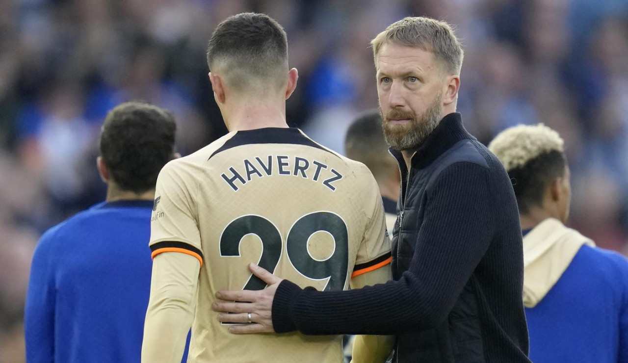 Graham Potter con Kai Havertz