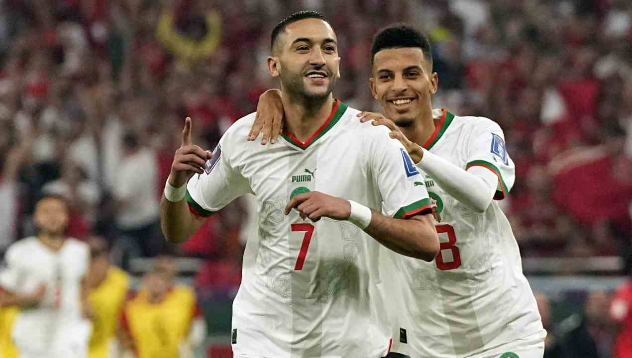 Ziyech segna il primo goal per il Marocco