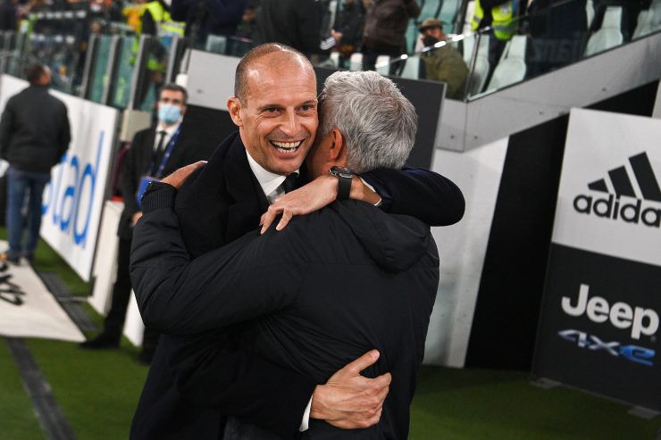 Massimiliano Allegri e Jose Mourinho, difesi dal giornalista Gallo