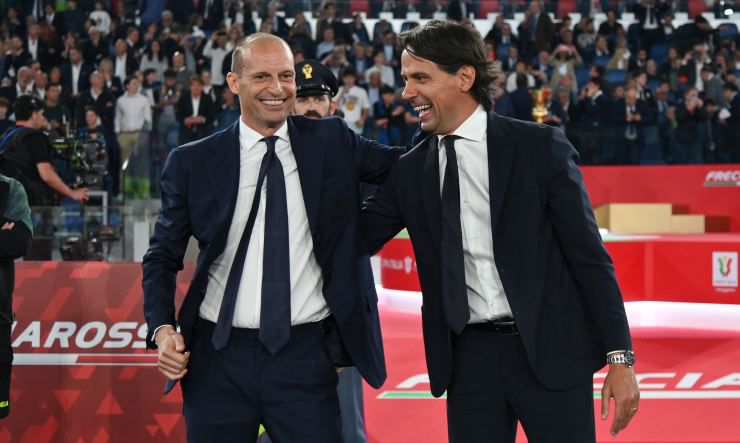 Allegri e Inzaghi, rispettivi tecnici di Juve e Inter