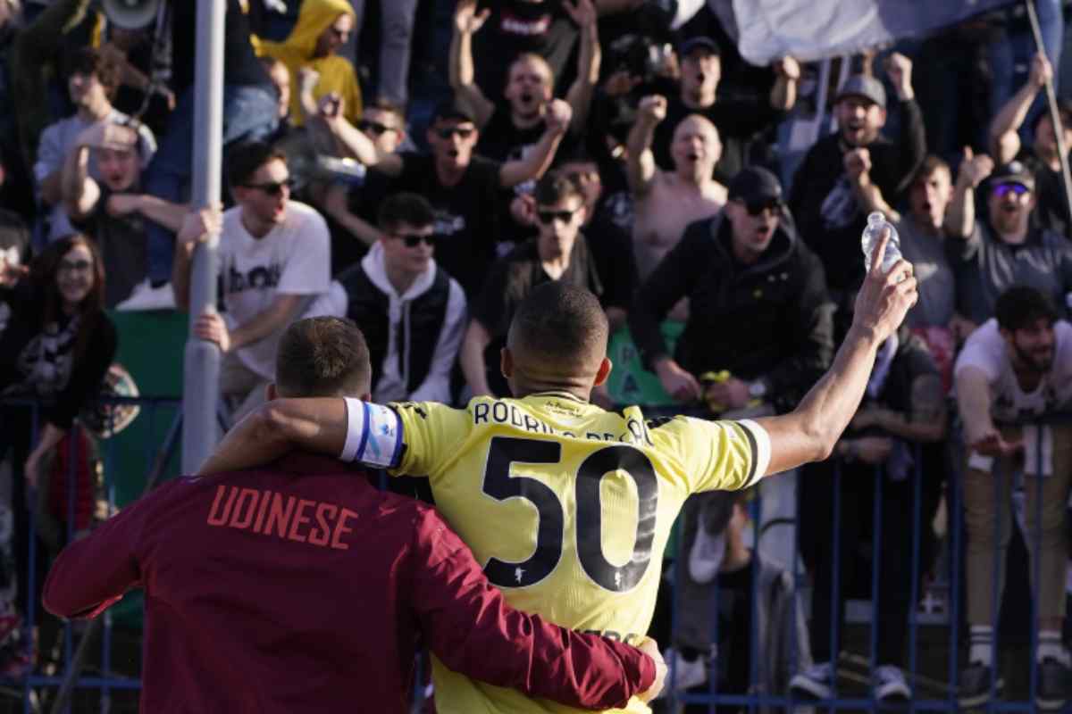 L'Udinese batte l'Empoli e aggancia la Juventus grazie a Becao