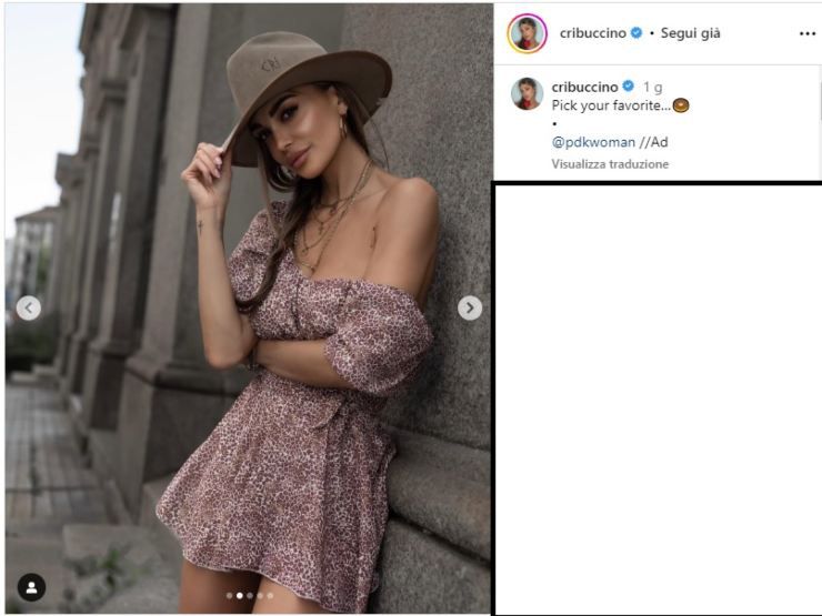 Cristina Buccino senza reggiseno