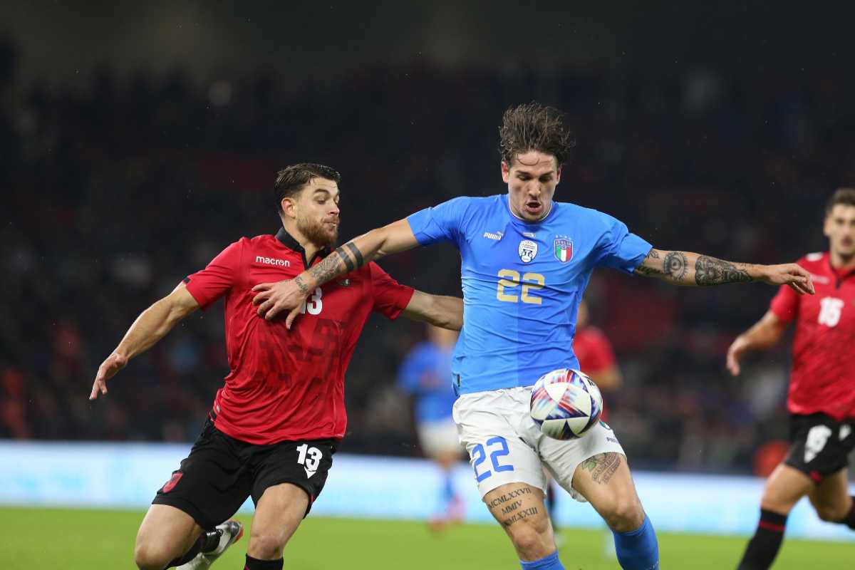 Zaniolo con la Nazionale