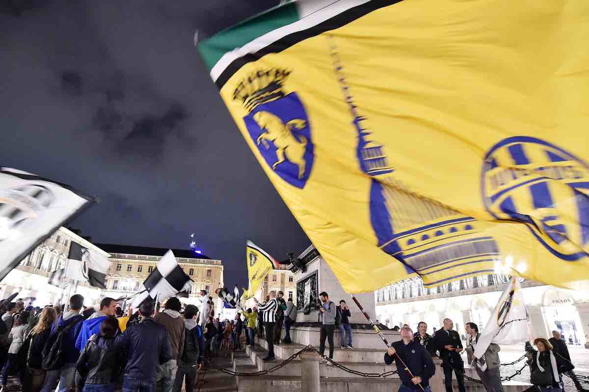 Tifosi Juventini festeggiano lo scudetto