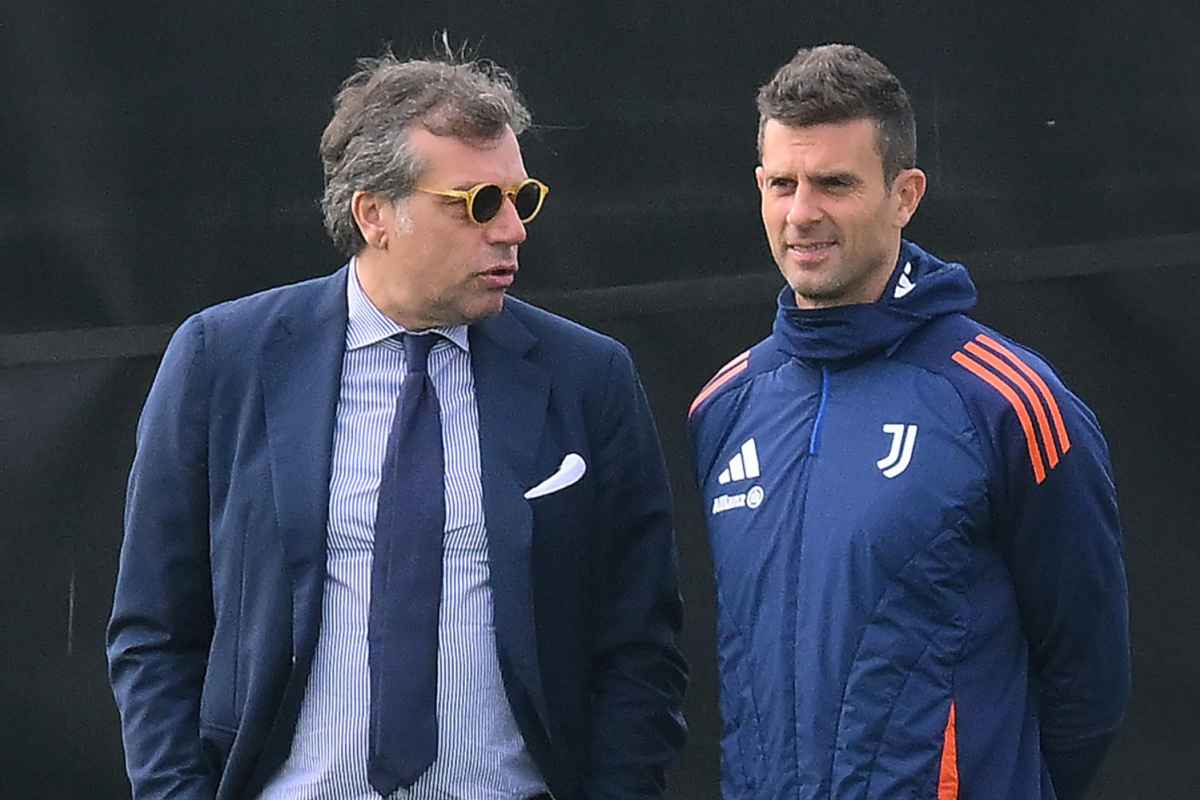 Giuntoli e Motta in allenamento