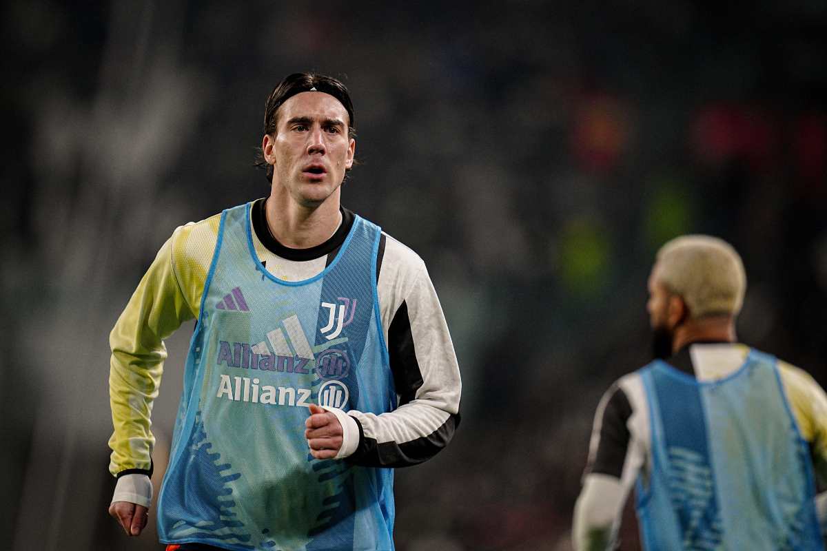 L'attaccante della Juventus Dusan Vlahovic