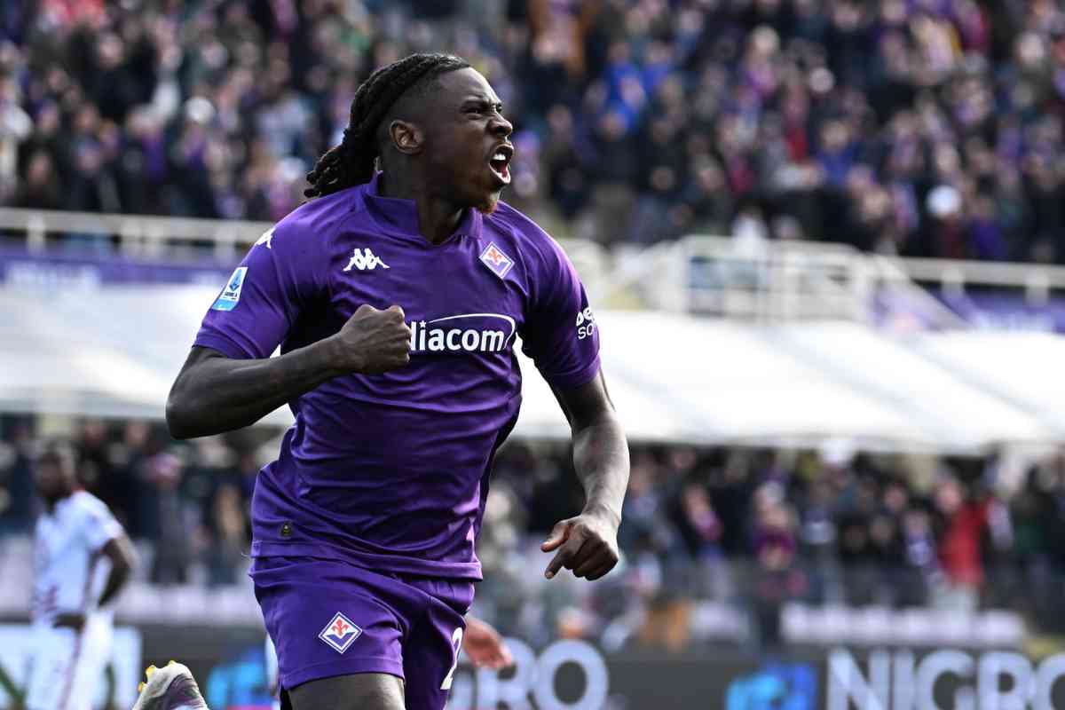 Moise Kean esulta dopo un gol