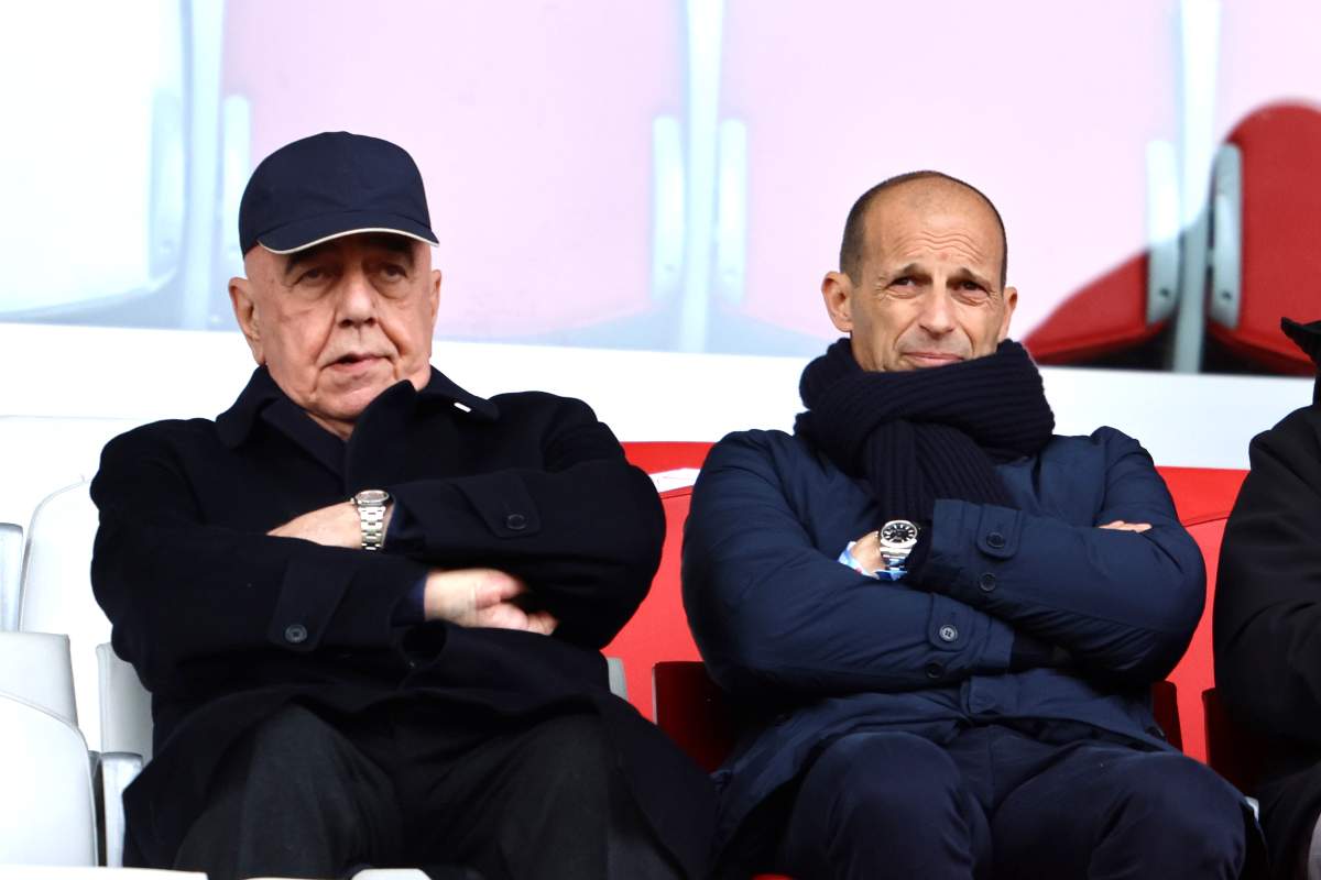 L'ex allenatore della Juventus Massimiliano Allegri con Adriano Galliani