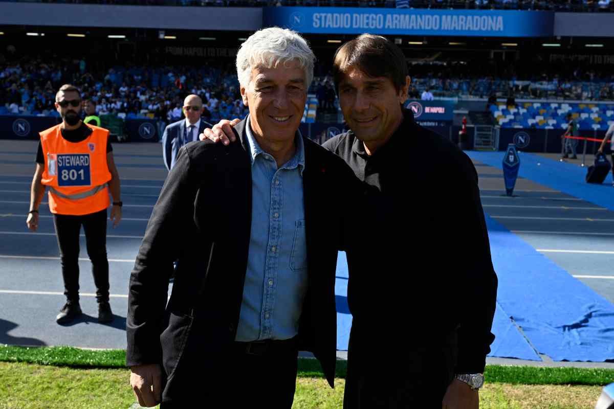 Gasperini e Conte si salutano al 'Maradona'