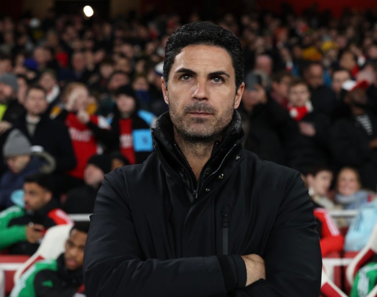 Mikel Arteta teso prima di un match