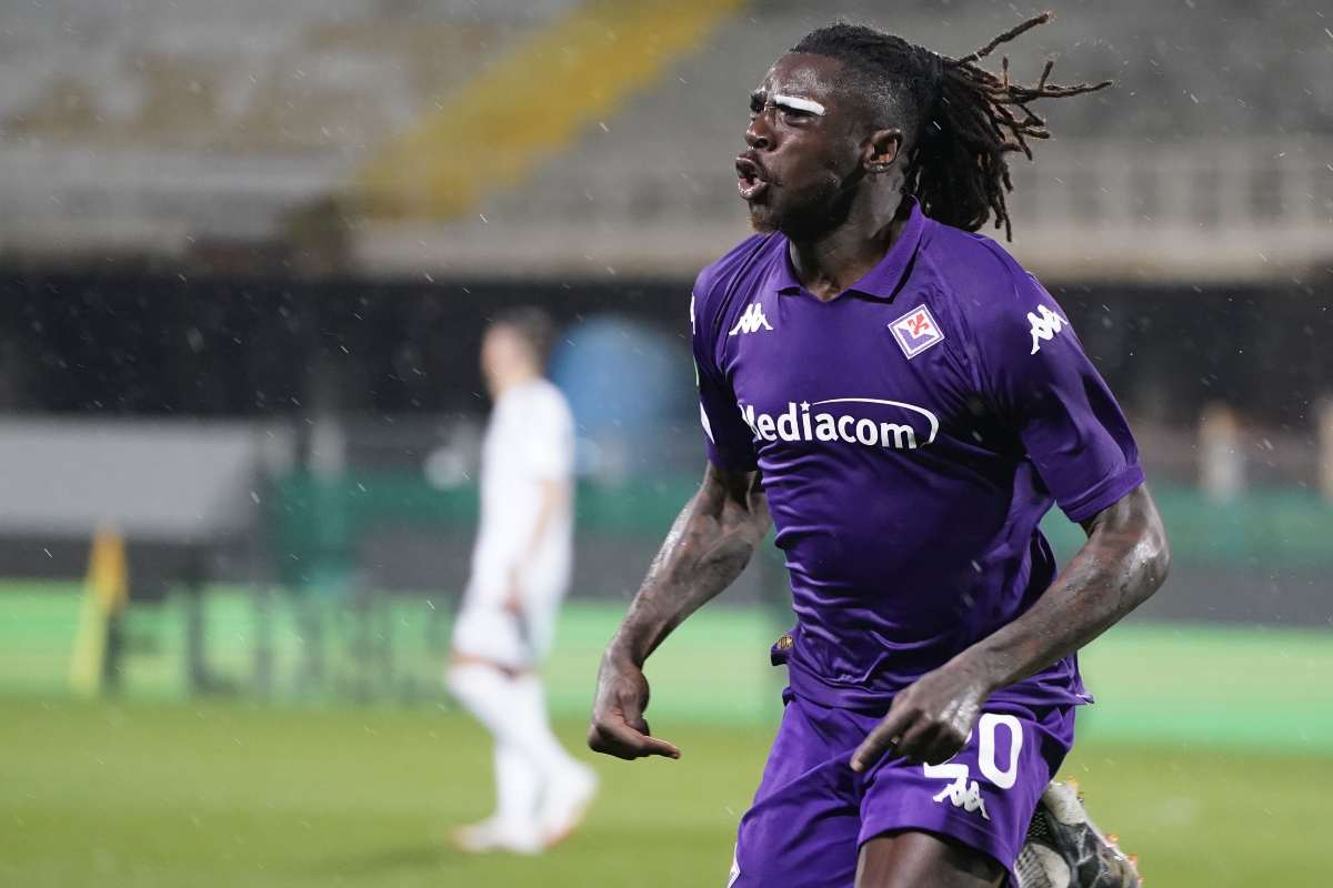 L'attaccante della Fiorentina Moise Kean