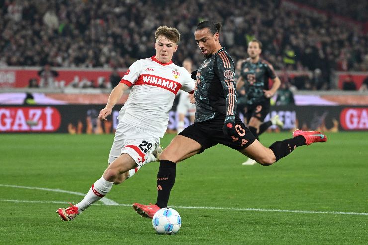 Leroy Sané in azione con la maglia del Bayern Monaco
