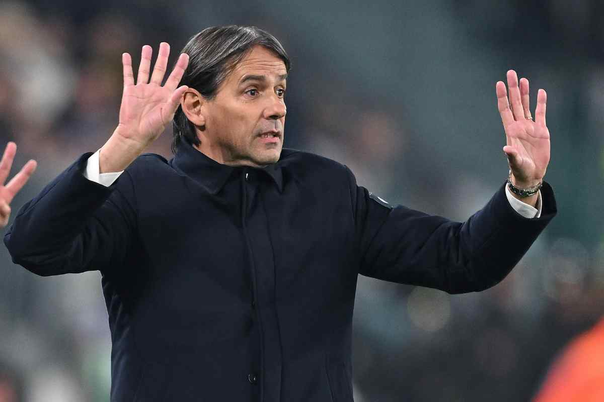 Simone Inzaghi durante Juventus-Inter