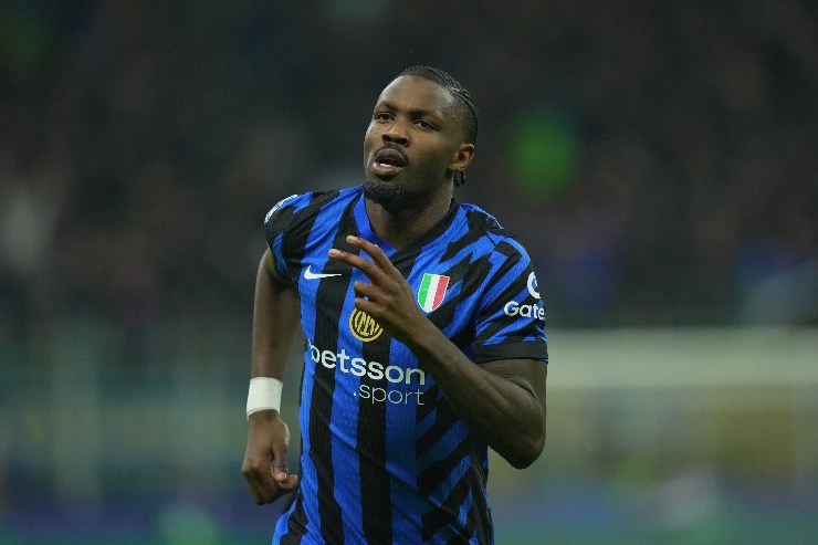 Marcus Thuram in azione con la maglia dell'Inter
