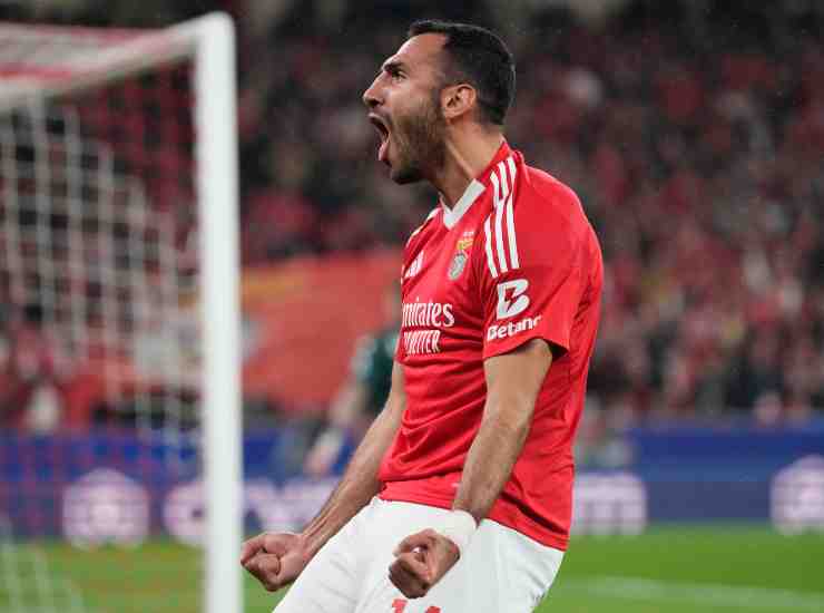 L'attaccante del Benfica Vangelis Pavlidis