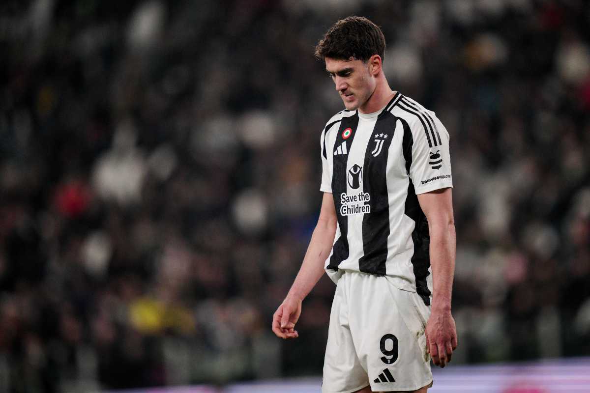 L'attaccante della Juventus Dusan Vlahovic