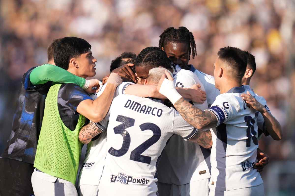 L'Inter esulta dopo un gol