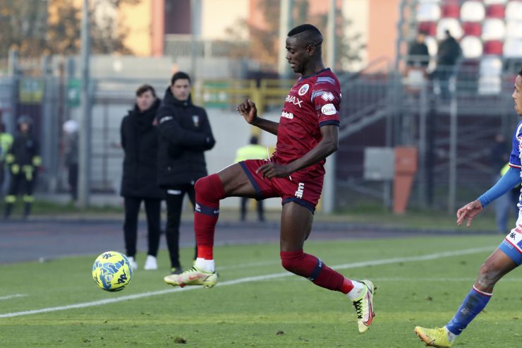 Mamadou Tounkara in azione con la maglia del Cittadella