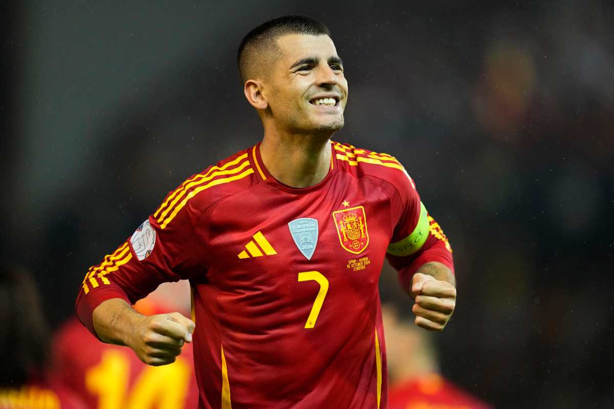 Alvaro Morata esulta