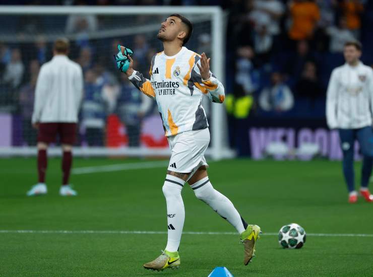 Ceballos durante un riscaldamento