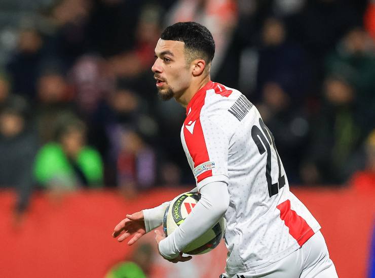 Mikautadze con la Georgia