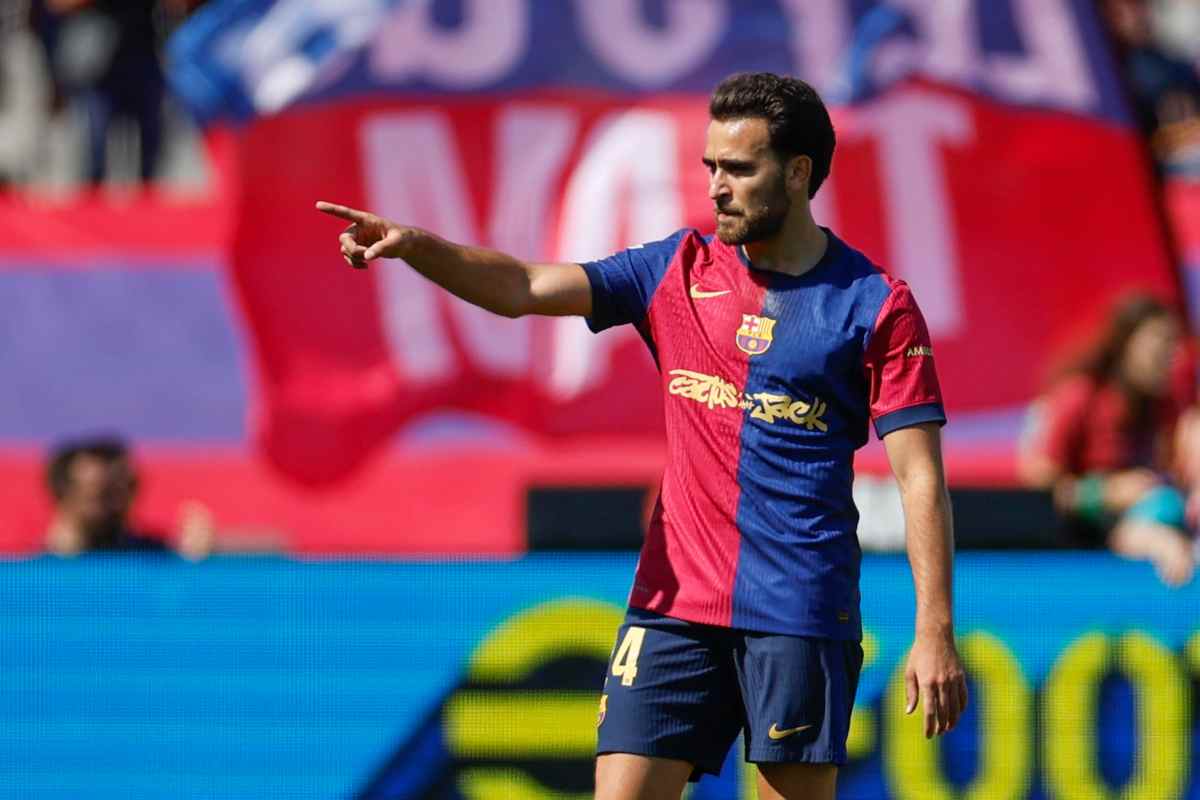 Eric Garcia esulta dopo una rete