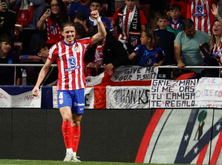 Gallagher esulta dopo una rete