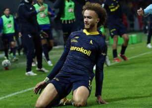 Massolin esulta dopo una rete