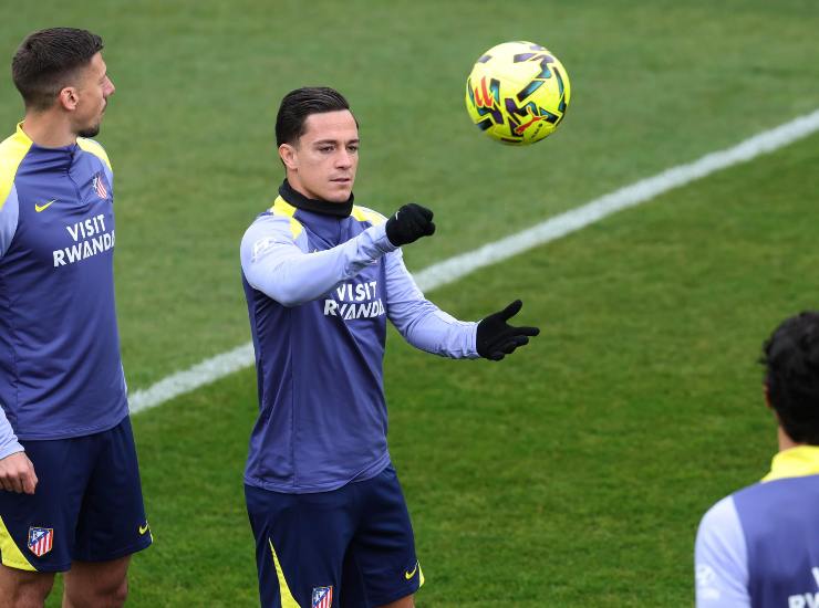 Palladino durante un allenamento