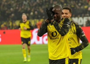 Guirassy esulta dopo una rete