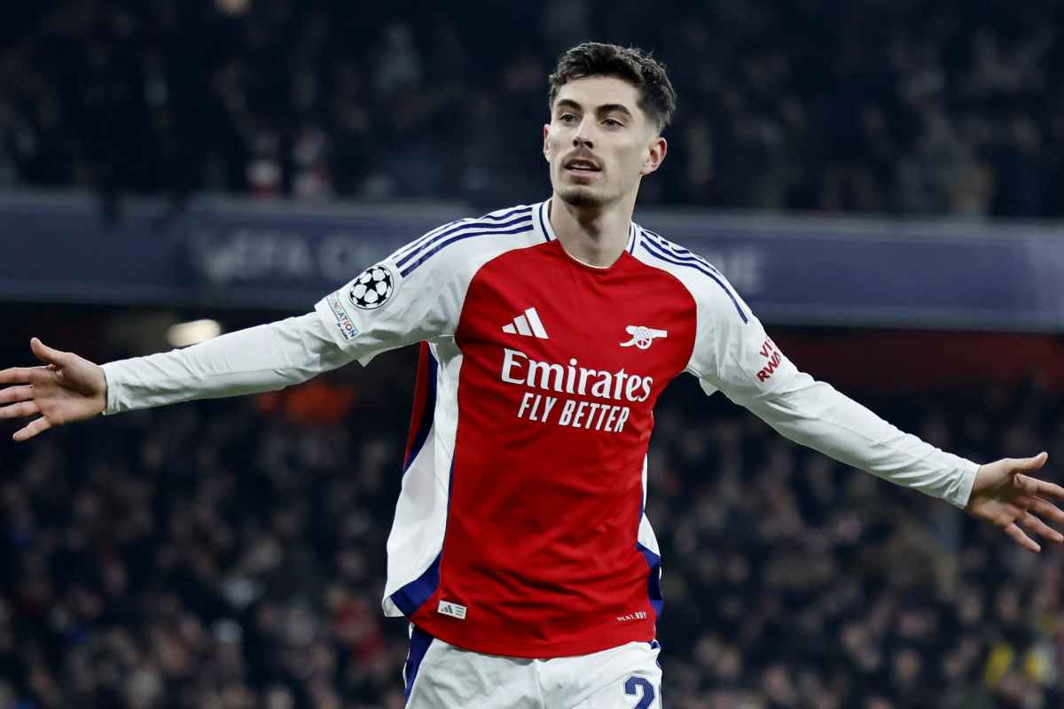 Havertz esulta dopo una rete