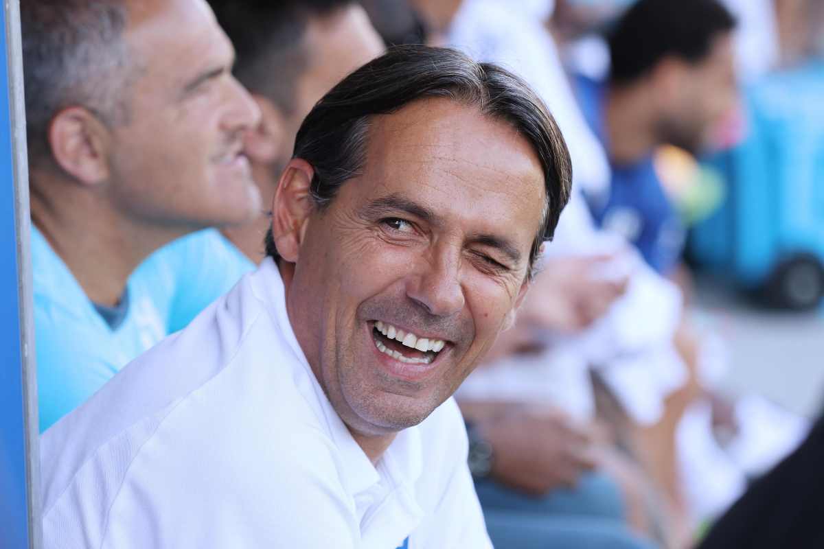 Inzaghi sorridente in primo piano