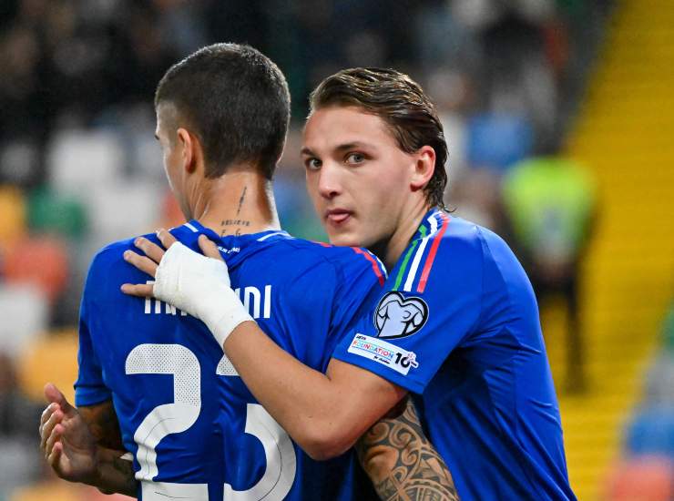 Retegui insieme a Mancini