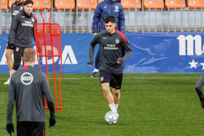 Pubill durante un riscaldamento