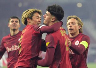 Alajbegovic esulta dopo una rete