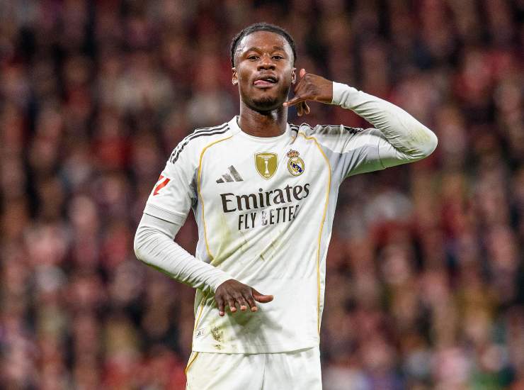 Camavinga esulta dopo una rete