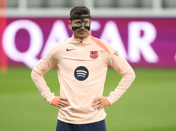 Lewandowski durante un allenamento