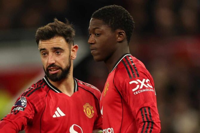 Bruno Fernandes e Mainoo