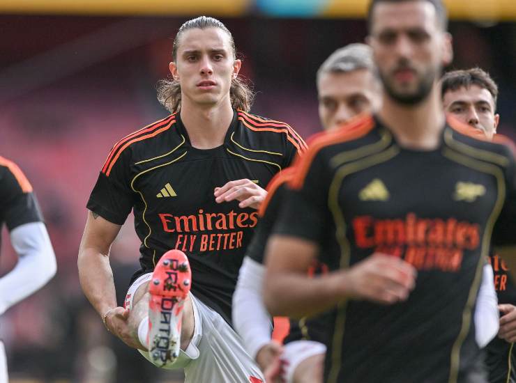 Calafiori durante un riscaldamento