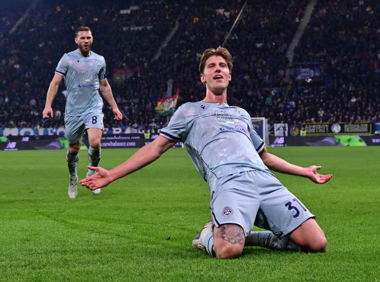 Kristensen esulta dopo una rete