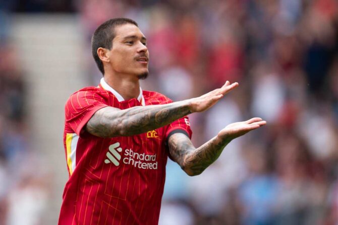 Nunez esulta dopo una rete